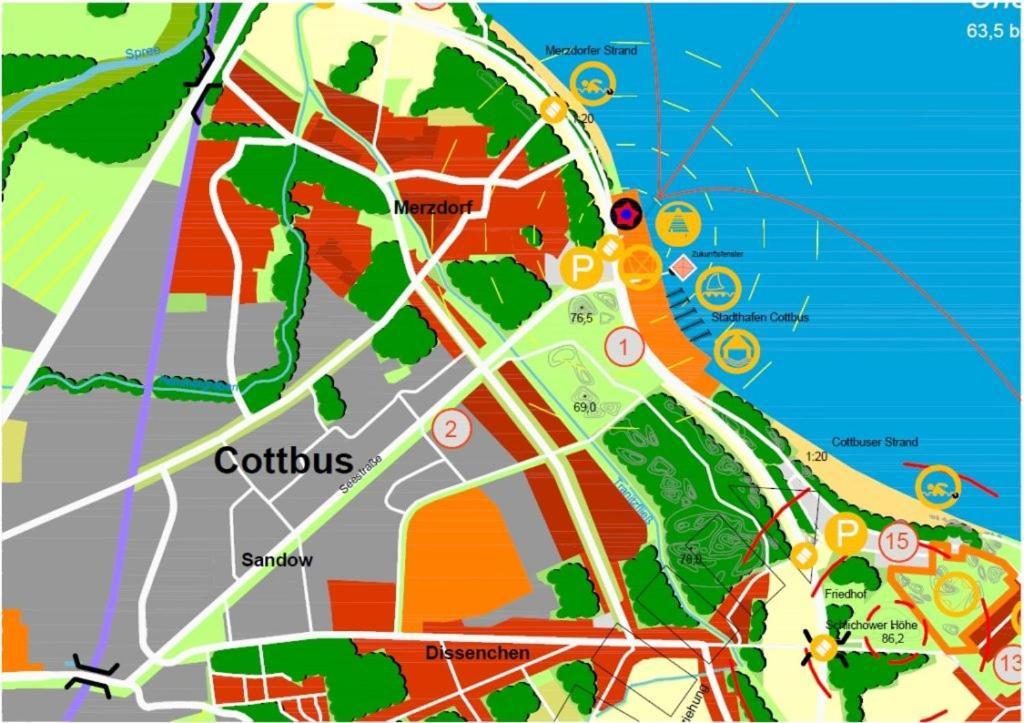 Zimmervermietung Cottbusser Ostsee Exteriér fotografie
